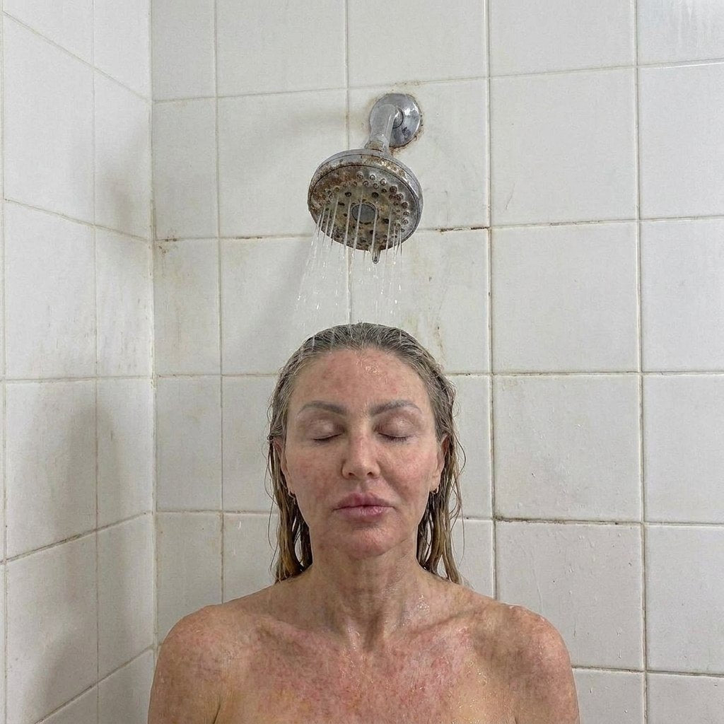 With a standard shower head