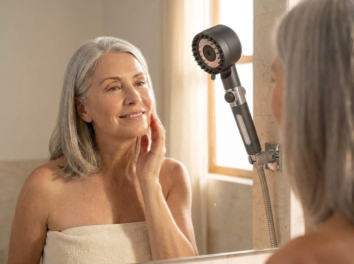 Customer in her 60s enjoying comfortable skin