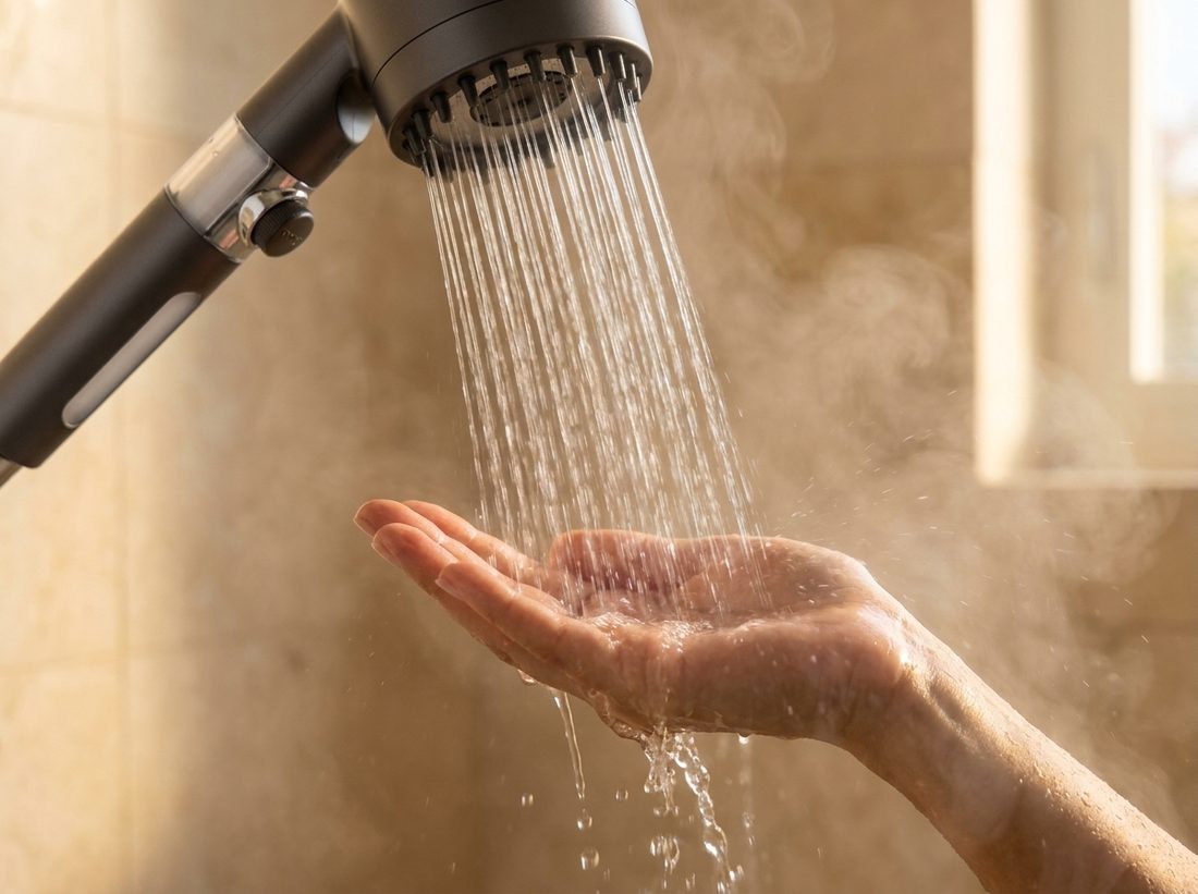 Feeling the soft filtered water